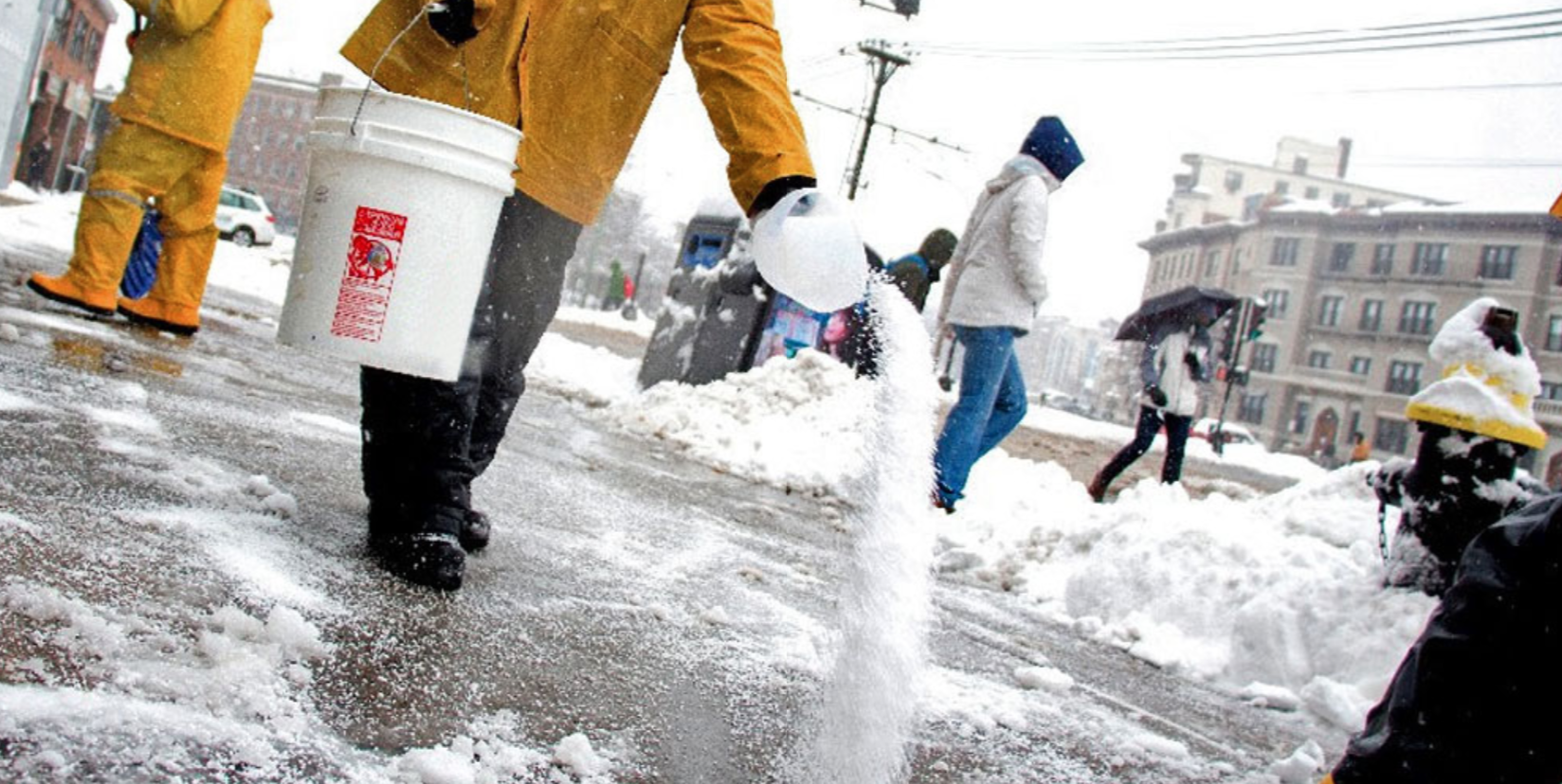 Snow removal and bucket of snow
